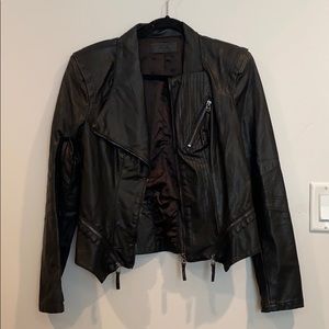 Black Leather Blank NYC Jacket